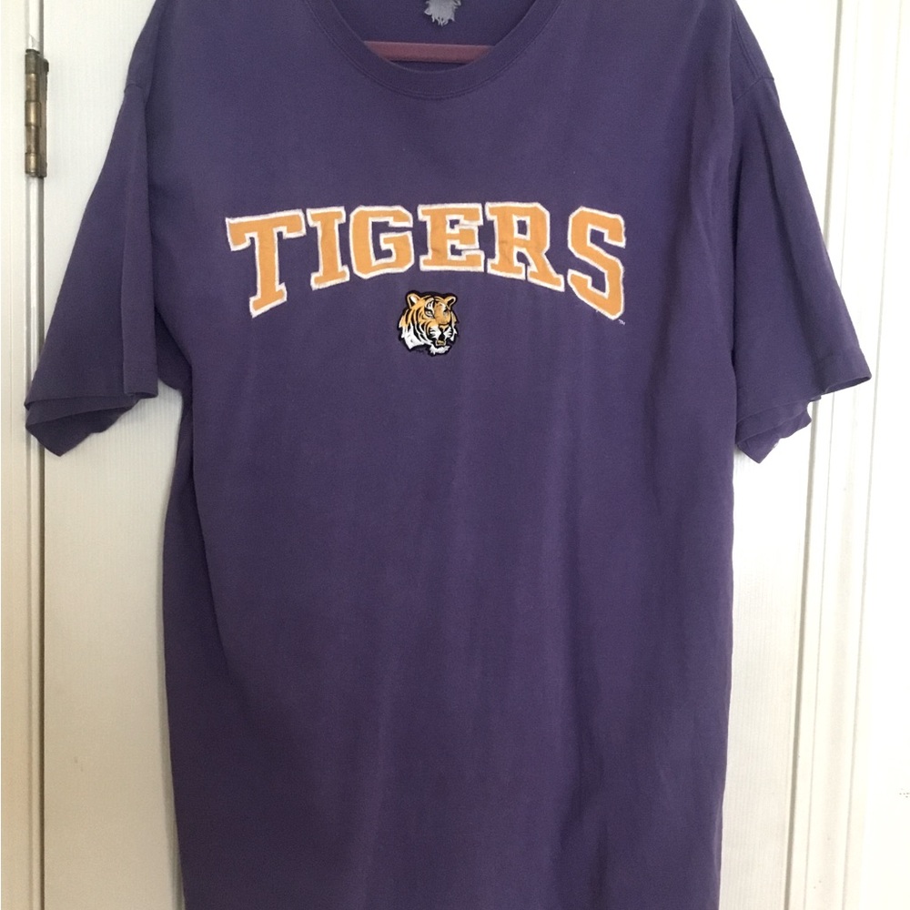 Varsity Purple Graphic LSU Tigers Football Men’s Tee Shirt